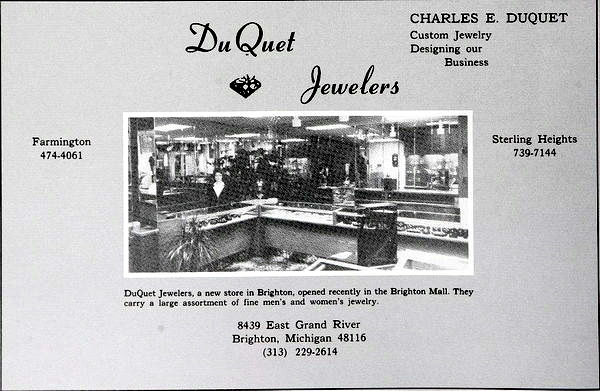 Brighton Mall - Duquet Jewelers 1985